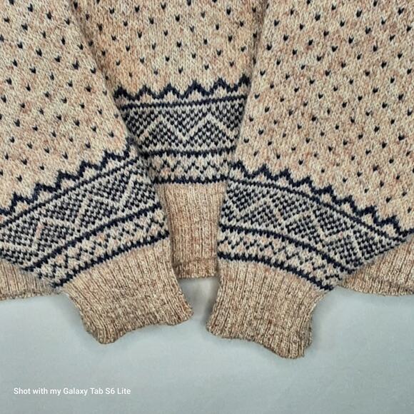 Hunt Club England Sweater Mens Large Pure Wool Nordic Style Crew Neck - Picture 4 of 10